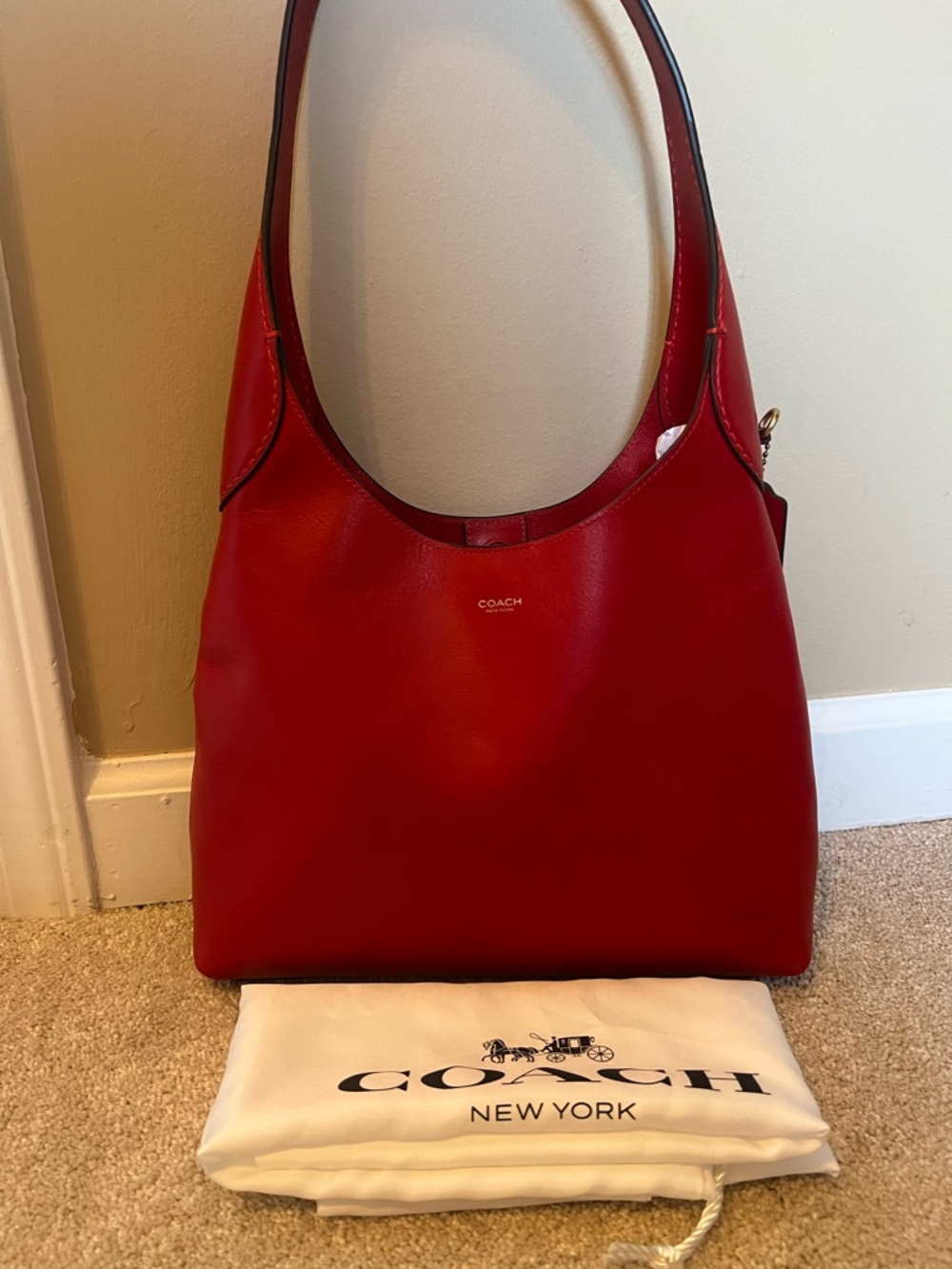 Coach Brooklyn 28 Scarlet/Red Leather Shoulder Bag (runway edition)